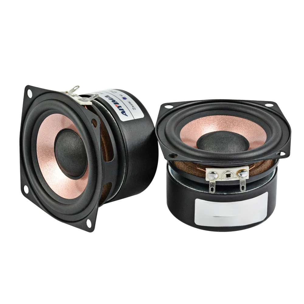 AIYIMA 2 pièces 2.5 pouces Audio gamme complète haut-parleur 4 8 Ohm HIFI Home cinéma 8-15W musique haut-parleur de bureau haut-parleur