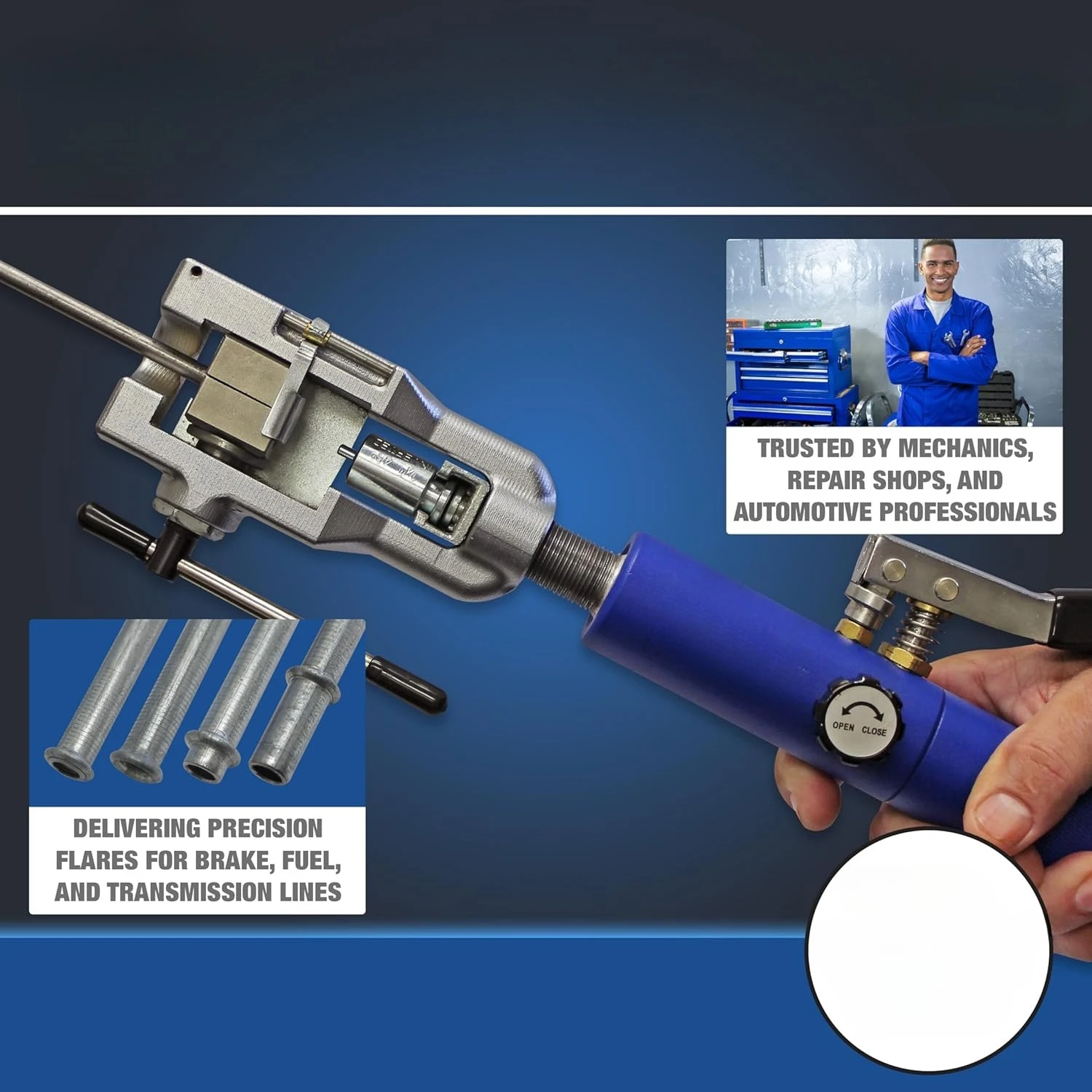 72475-PRC Universal Hydraulic Flaring Tool Set – 45° Double & Single Flares, Push Connect, GM Fuel Line, Brake Line