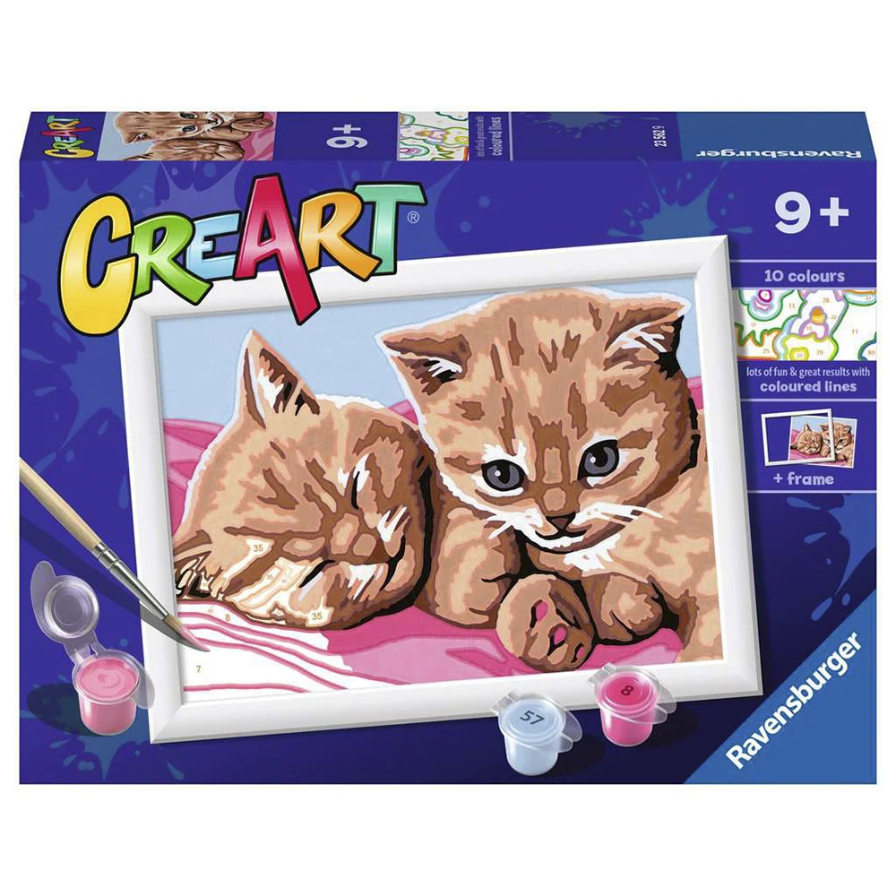 RAVENSBURGER CREART KITTY FRIENDS PAINTING KIT, 23562, original, toys, boys, girls, gifts, collector, store, new, games, family, puzzle