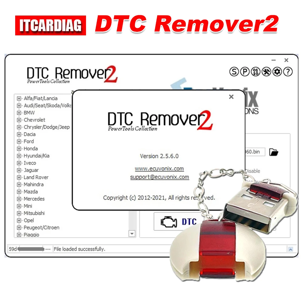 DTC Remover2 V2.5.6 Remover 2 DTCRemover for Car DTC Off Delete Software Remove or Disable DTCs in Different ECUs ECU Progammmer