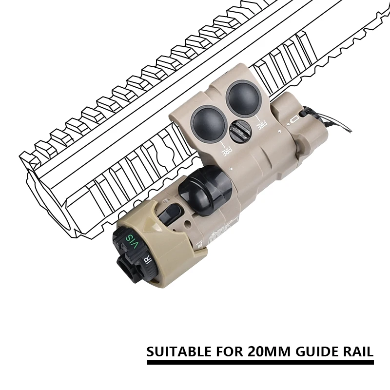 Airsoft DBAL-A2 Dummy Model Plastic PEQ15 NGAL MAWL Laser Sight Battery Box No Function QD Mount Pressure Swicth Fit Picatinny