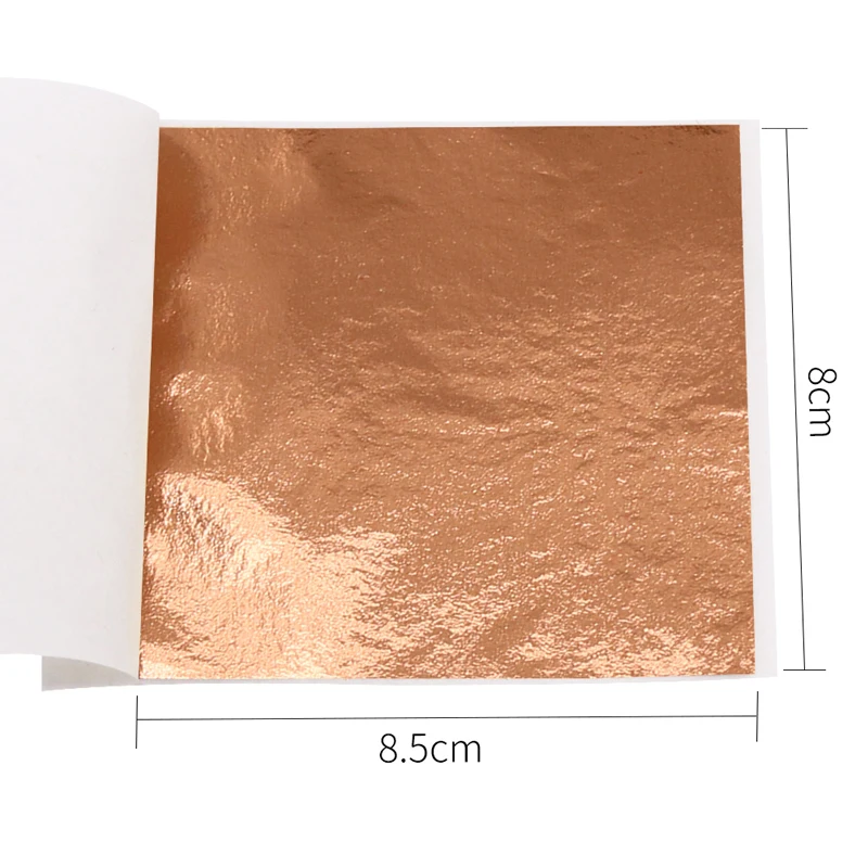 8*8.5cm Art Craft Design Paper 500 Sheets Practical Pure Shiny Gold Silver Rose gold Leaf for Gilding DIY Craft Party Decoration