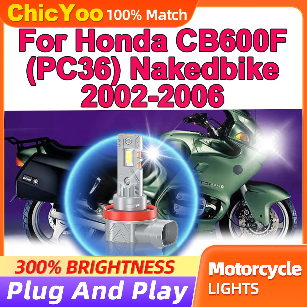 

1Pc LED Motorcycle Front Light Canbus 20000LM Plug And Play Moto Headlamp 12V For Honda CB600F (PC36) Nakedbike 2002-2005 2006