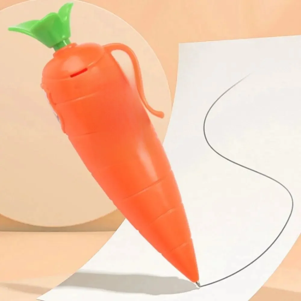Stylo à bille drôle avec enregistreur vocal, 2 en 1, carotte et aubergine, écriture quantique de maïs, graffiti mignon, nouveauté, enregistreur sonore 60S
