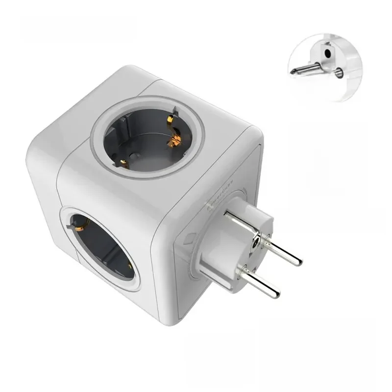 MASSFA Multi EU-stekkerdoos Stekkerkubus Meerdere verlengaansluitingen met 5 stopcontacten 3680 W-adapter voor thuiskantoor - afbeelding 2