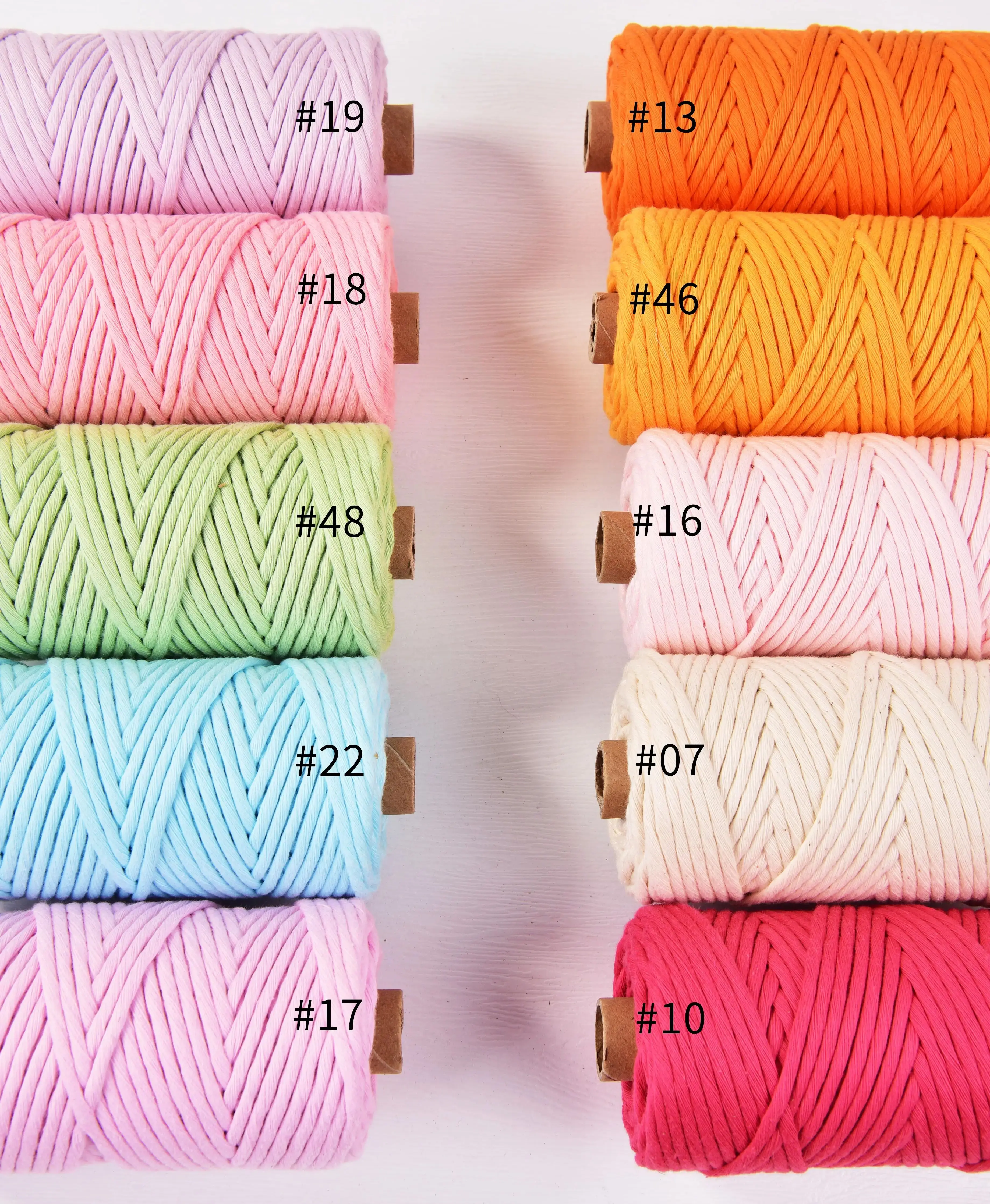 KNOTITUDE 3mm x 100yards Pure Cotton Single Strand Macrame Cord 320 feet Single Twist Natural Cotton Cord for Macrame