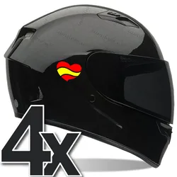 4x Pegatinas CORAZONES Bandera de España Sticker de Vinilo para Casco Moto Calcomania Coche Pegatinas Casco Laptop 4Unidades Calidad lazarillaSHOP™