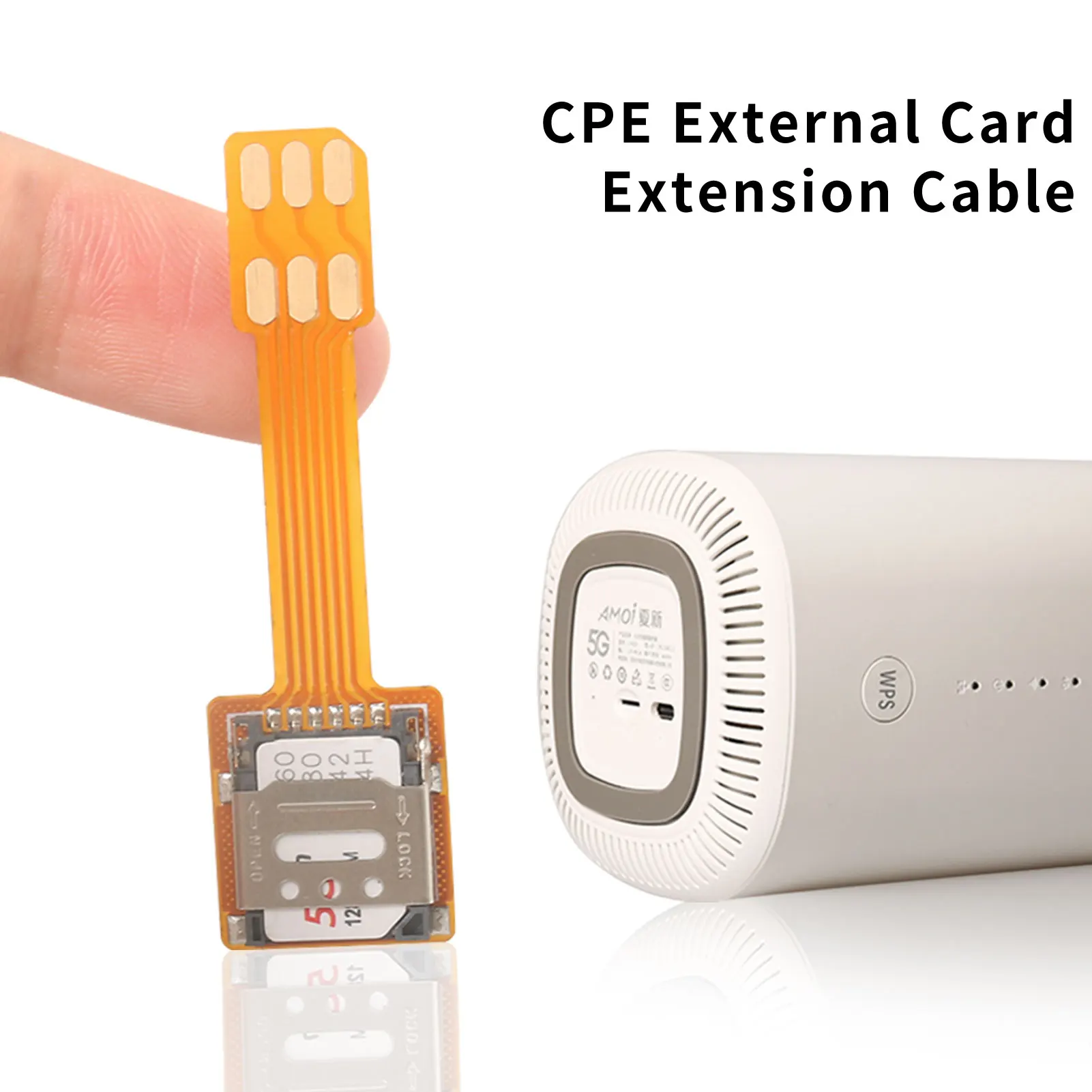 CPE بطاقة خارجية تمديد كابل المحمولة موزع إنترنت واي فاي محول نانو بطاقة الوجه غطاء فتحة FPC كابل متكامل 5 سنتيمتر