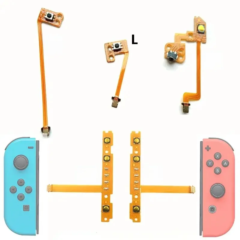Remplacement du sac à dos SL, bouton de magasin droit ZR ZL L, ruban de clé, câble flexible pour Nintendo Switch Joy-Con, pièces de contrôleur de certes NS
