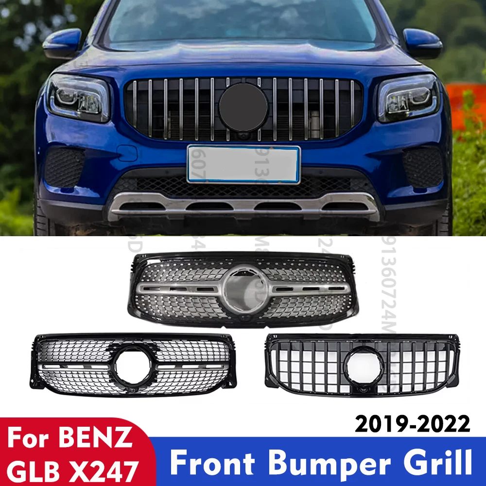

2019-2022 Mercedes Benz GLB x247 220 250 Diamond GT style front bumper grille car front bumper grille modification accessories