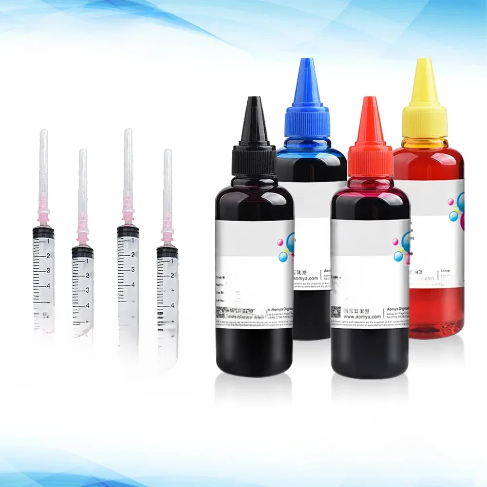 Aomya 100ml encre à colorant 950 951 recharges pour HP 950XL pour HP 63 62 61 953 680xl Officejet Pro 251dw 276dw 8100 8600 8610 8620 imprimantes