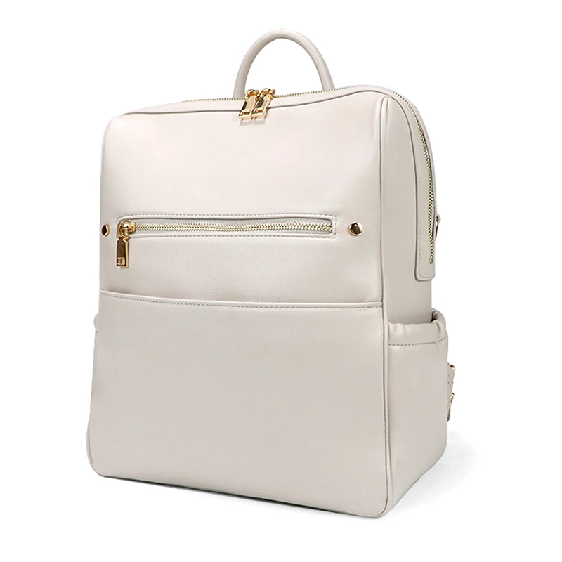 

Gorfia simple design backpack large capacity leather backpack convenient travel travel schoolbag student office worker