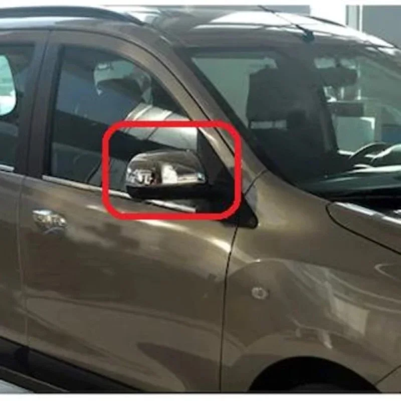 For Dacia Logan 2012-2022 Mirror Cover ABS Chrome Stainless Chrome High Quality Fully Compatible Rearview Cover Durable