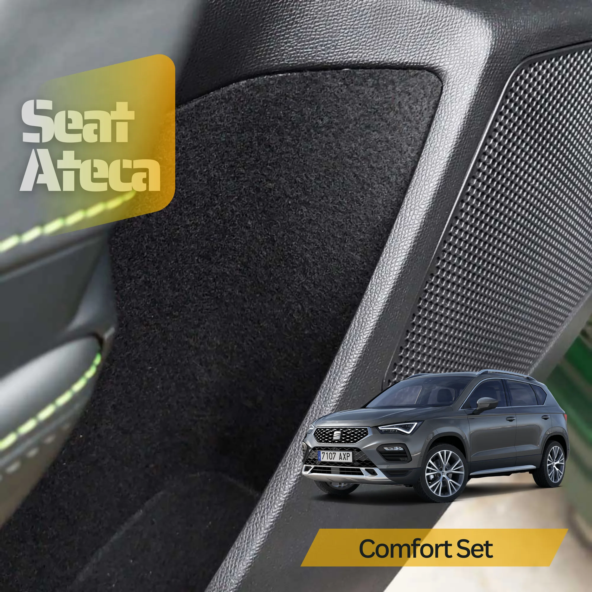 

COATING COMFORT FOR SEAT ATECA TRIM-ISOLATION AND FABRIC SELF-LASER CUT 2016 - 2021 MODEL YEARS