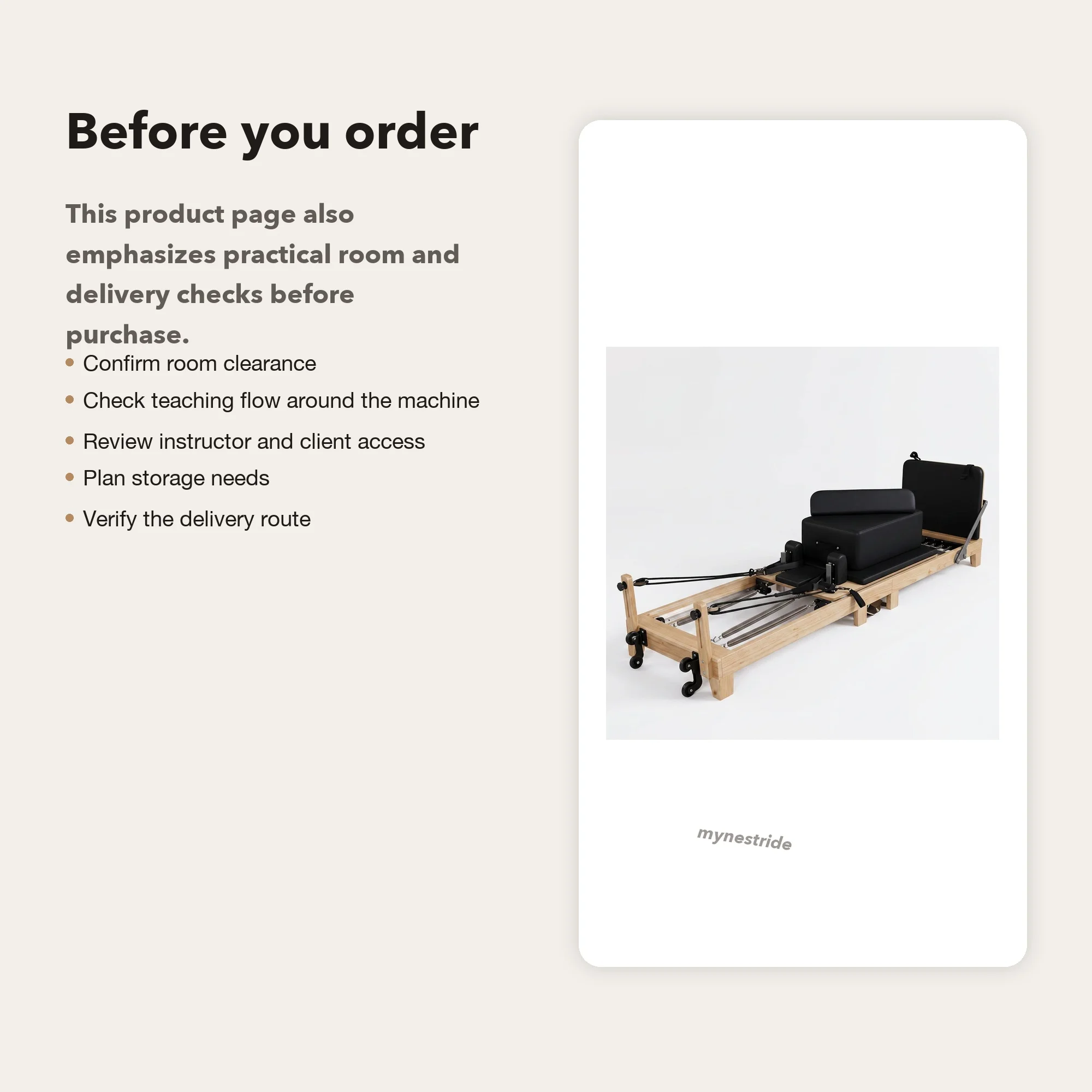 Fotografia 6: Reformer de Pilates Premium em Madeira Maple – Dobrável e que Economiza Espaço, Equipamento de Pilates para Casa Recomendado por Treinadores