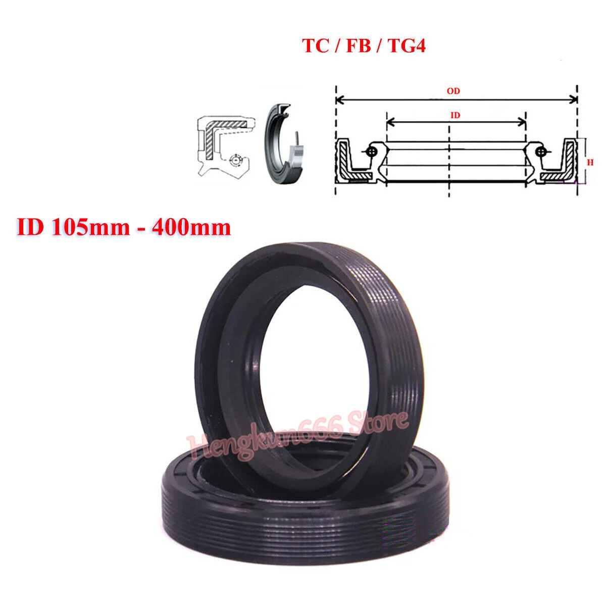 

4pcs 240 x 270 x 15mm TC/FB/TG4 Skeleton Oil Sealing Rings NBR Nitrile Double Lip Seal Gasket for Rotation Shaft