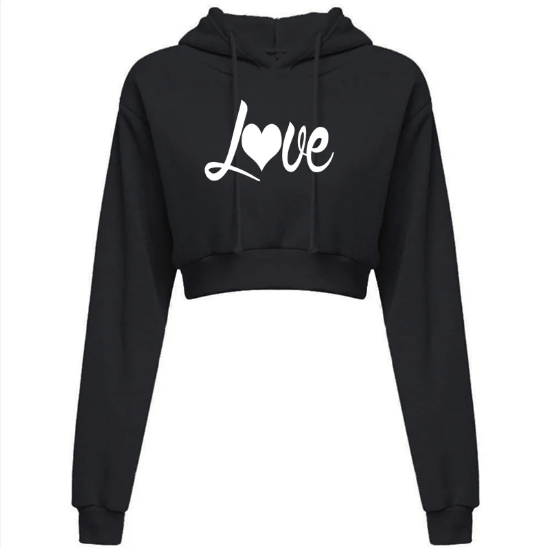 

Women's Hooded Sweatshirt Print Women's Hip-hop Style Sportswear Street Style Short Outfit Slim Fit Hooded Sweatshirt