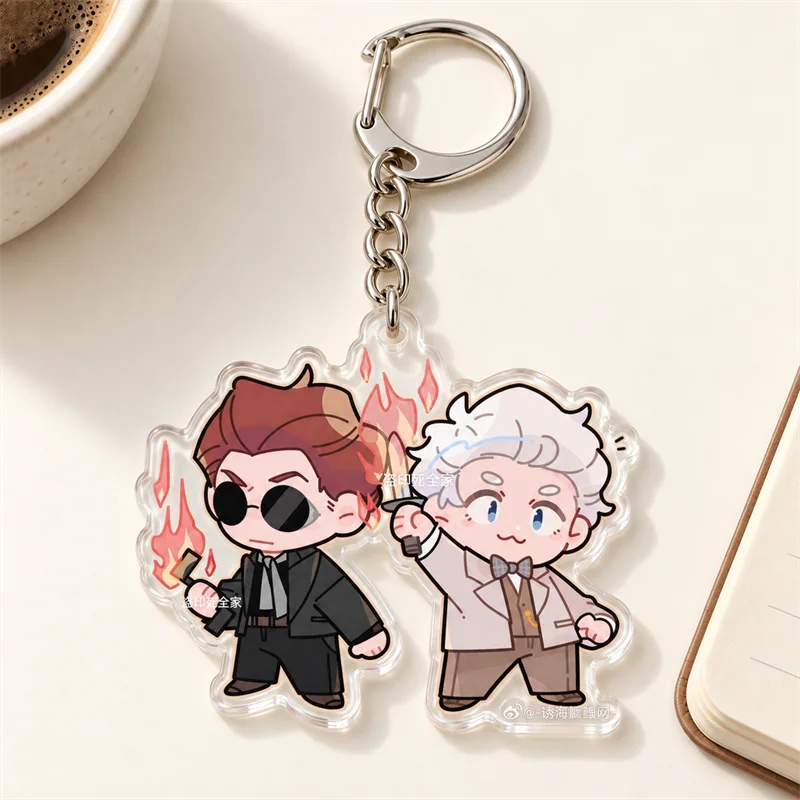 Good Omens CHIBI Keychains, Aziraphale & Crowley