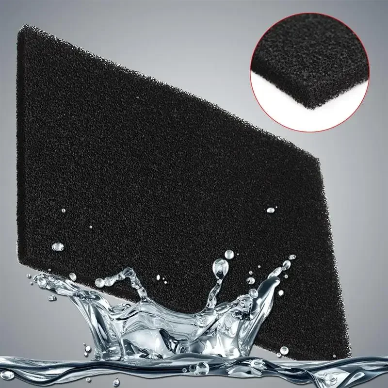 Feuille de filtre en mousse imprégnée au charbon actif, 200x300x12mm, accessoires de filtres