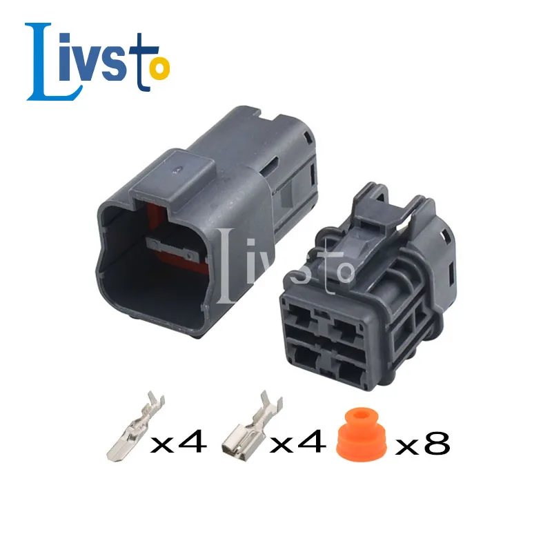 

5/20 Sets 4 Pin Male Female Waterproof Auto Wire Harness Connector 7222-6244-40 7123-6244-40 DJ70453A-6.3-11/21