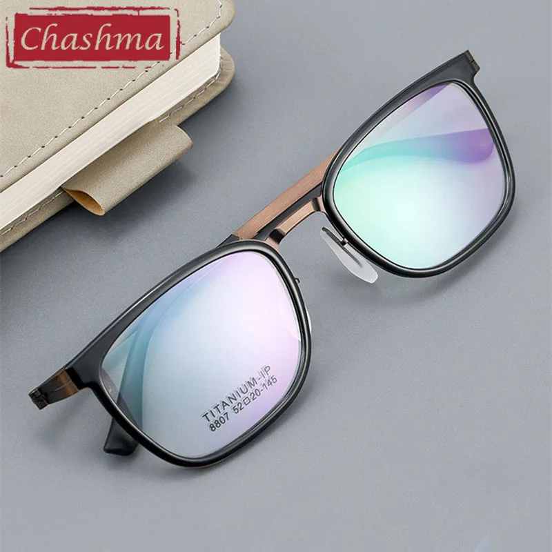 Chashma-نظارات طبية بصرية للرجال والنساء ، إطار من التيتانيوم ، منظر عالي الجودة ، معابد مرنة للغاية ، الموضة