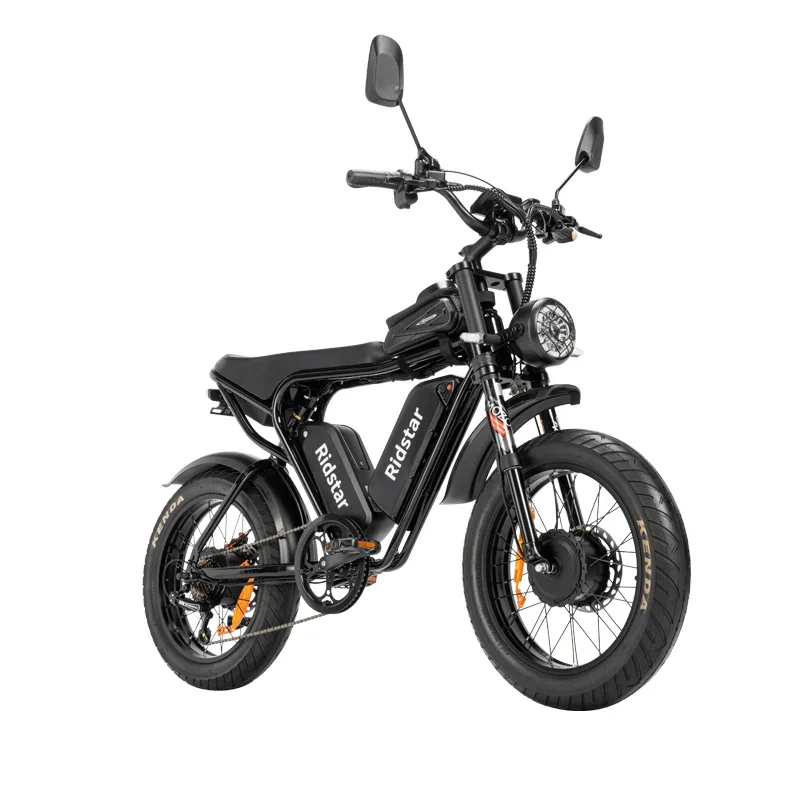 AliExpress NONE Ridstar Q20 Adult E-bike 2000W Off Road Electric Bike 52V40AH Battery 20 Inch Fat Tire E-Mountain bike