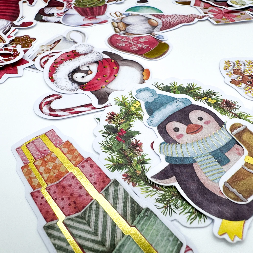 Creative Path 150 Stück Scrapbooking-Stanzformen Ephemera Weihnachten Pinguin Schneemann Ausgestanzte Papierausschnitte für Journaling und Kartenherstellung – Detail 8