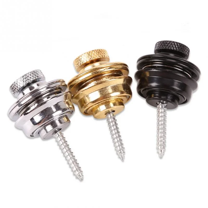 1 pièces sangle de guitare serrure bouton de verrouillage boucle de guitare antidérapante pour sangle de basse électrique acoustique