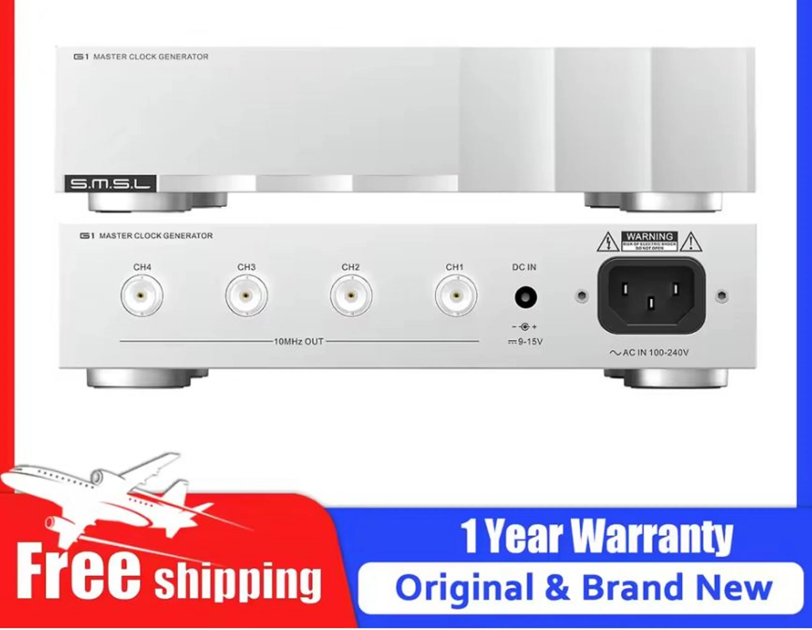 Precisión del reloj de cuatro canales ± 3 ppb Salida de 10MHz para decodificación de audio Reproductor de CD Reloj maestro externo de alta precisión