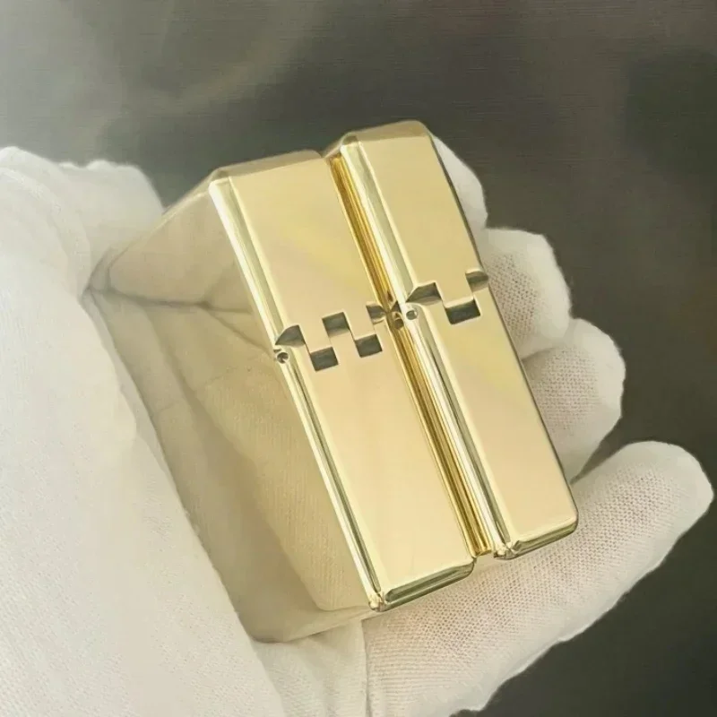 HOT ZORRO 912S Retro High End Heavy Armor Brass Titanium Windproof Kerosene Lighter 3/5 Hinge Metal Gasoline Lighter Prezent dla mężczyzn — 2