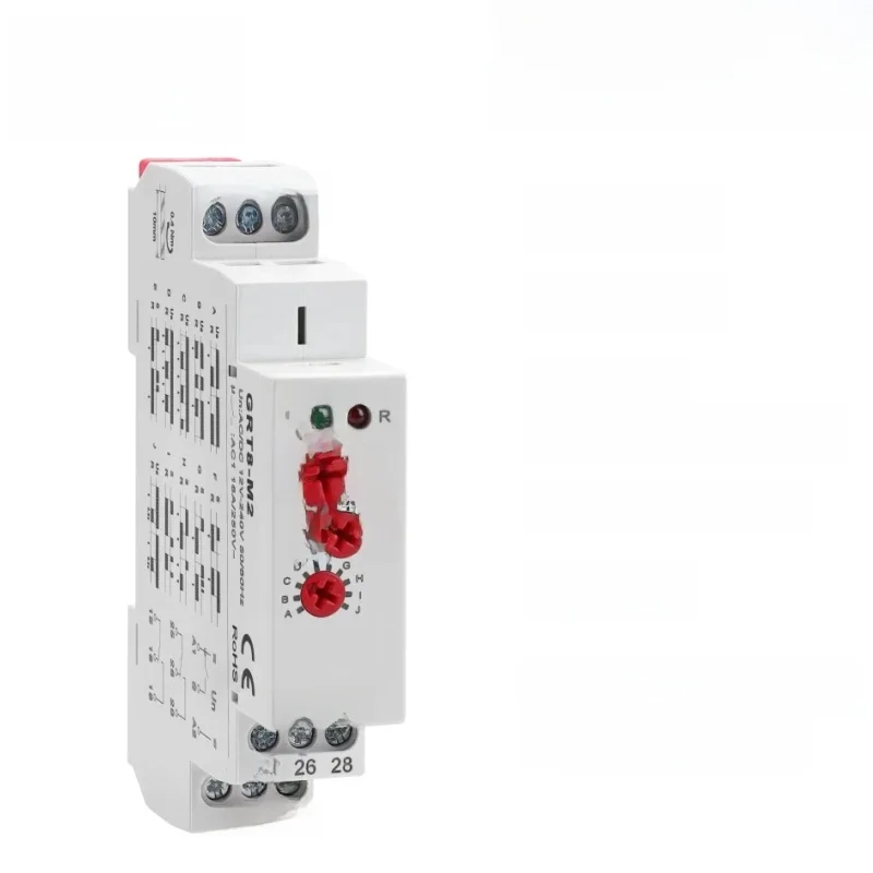 GEYA GRT8-M 16A Multifunktions-Timerrelais mit 10 Funktionsauswahl AC DC 12 V 24 V 220 V 230 V Zeitrelais