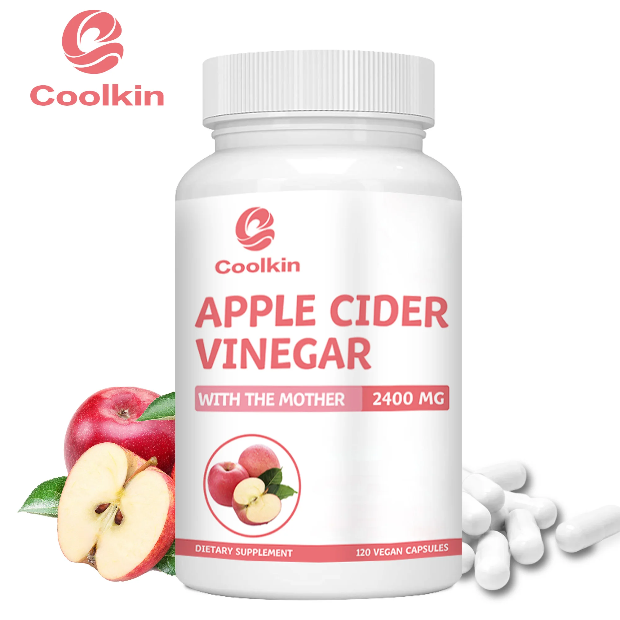 Apple Cider Vinegar Capsules 2400mg - Weight Management, Detoxification, Appetite Suppressant, Bloating Relief - 120 Capsules