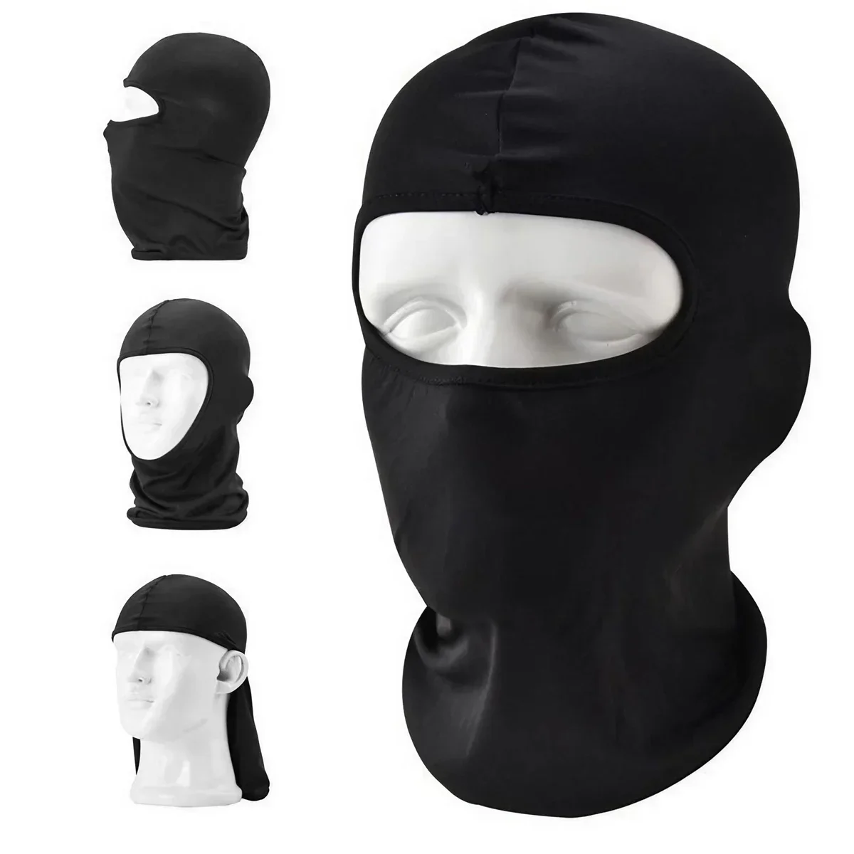 AliExpress NONE STONEGO Outdoor Sports Balaclava Mask Windproof Full Face Neck milk silk Cotton Ninja Headgear Hat Riding Hiking Cycling cap