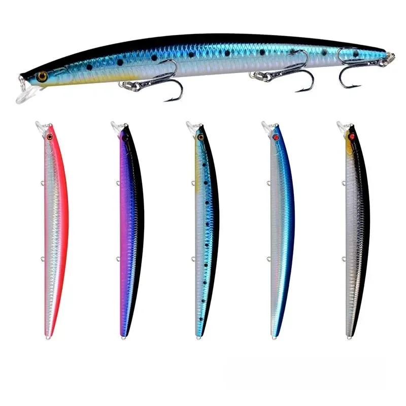 Minnow Fishing Lure Laser Hard Artificial Bait 18cm 24g 3D Eyes Sharp Hooks Sea Fishing Bait Colorful Crankbait Wobblers — zdjęcie 2