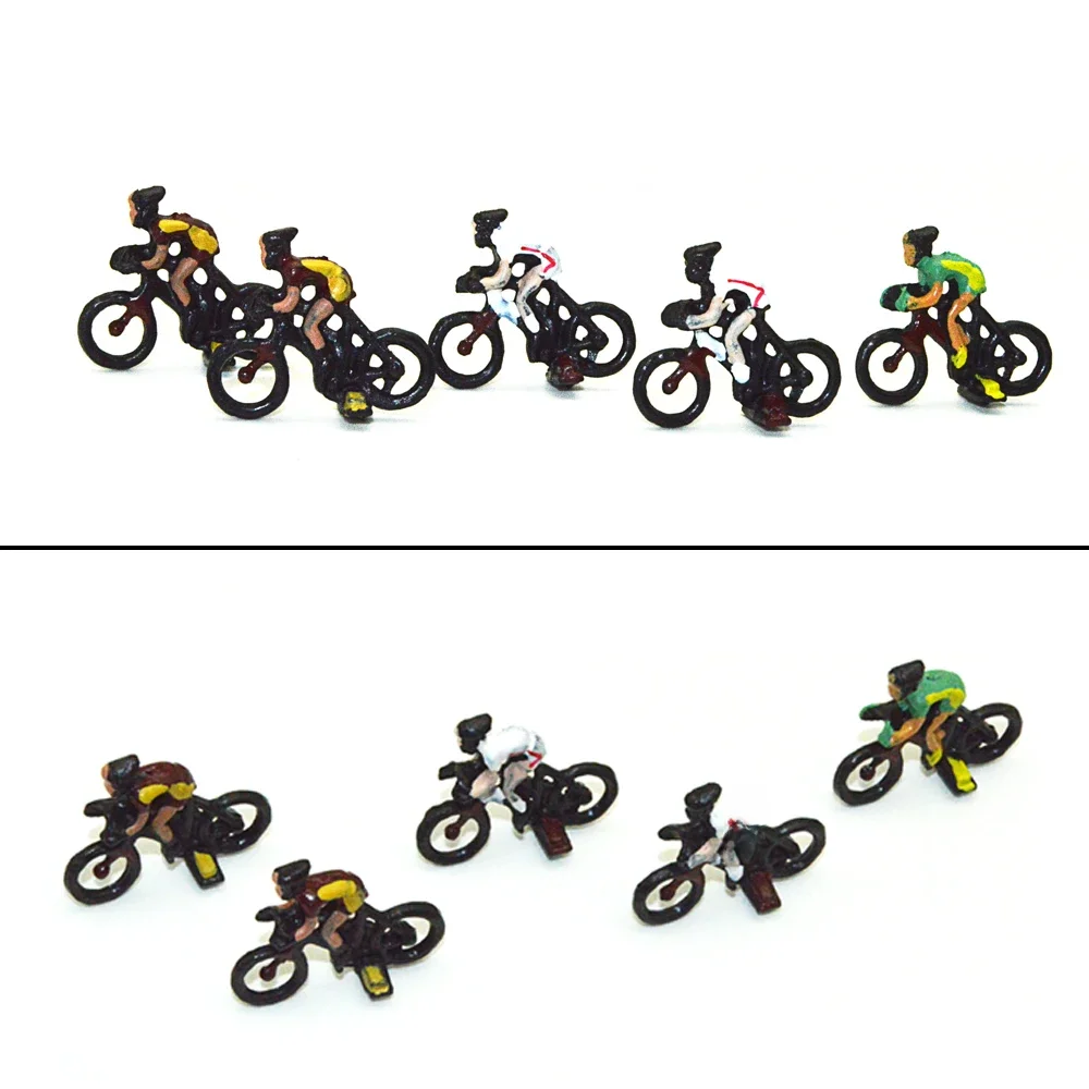 AliExpress TERAYSUN 12pcs/lot HO 1:87 Scale Model Bicycle Racing Figures Color Miniature Sports People for Diorama Architecture Racing Scene Making
