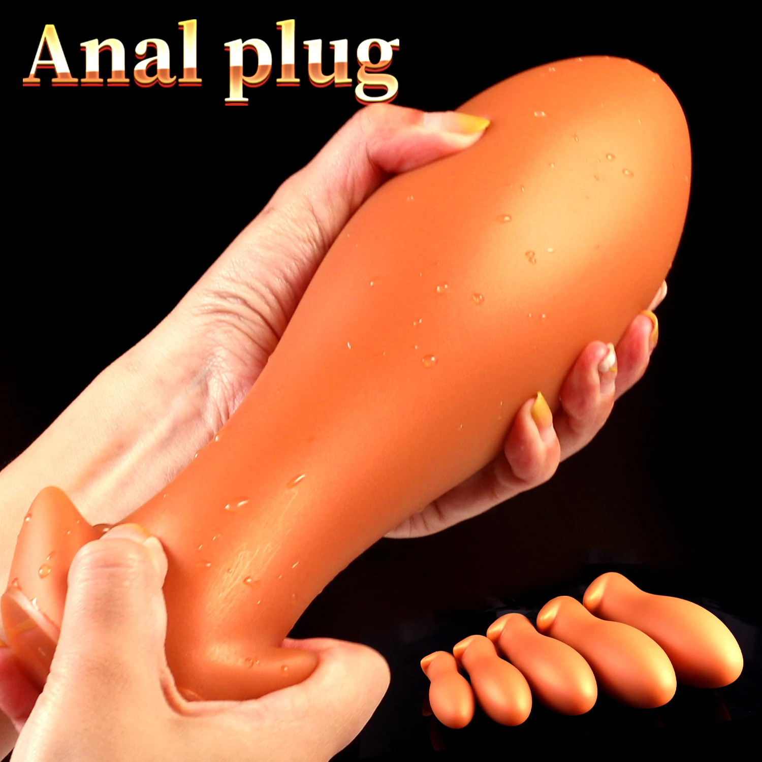 Soft Oversize Egg Shape Anal Plug With Handle Vibrator Anal Dilator Butt Plug Fist Sex Anal Sex Toys for Women And Men Gay