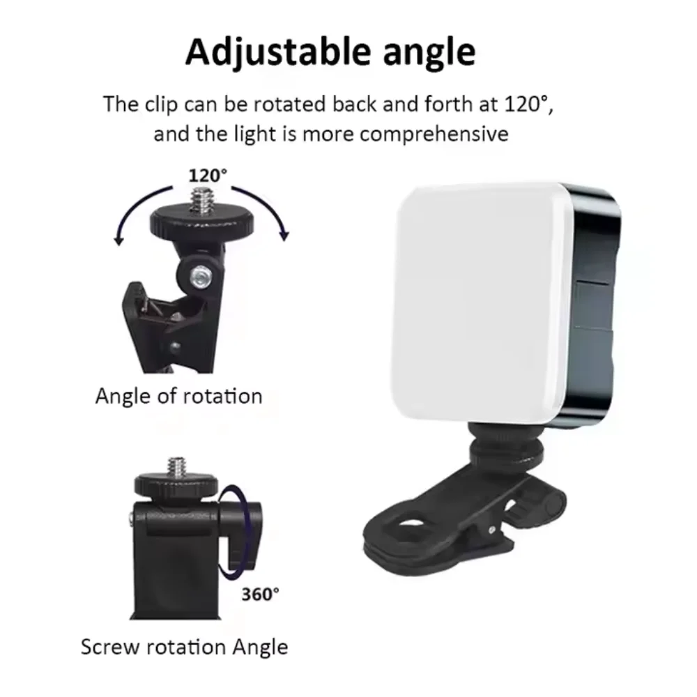 Portable LED Video Light for Cell Phone Camera with Fill Panel