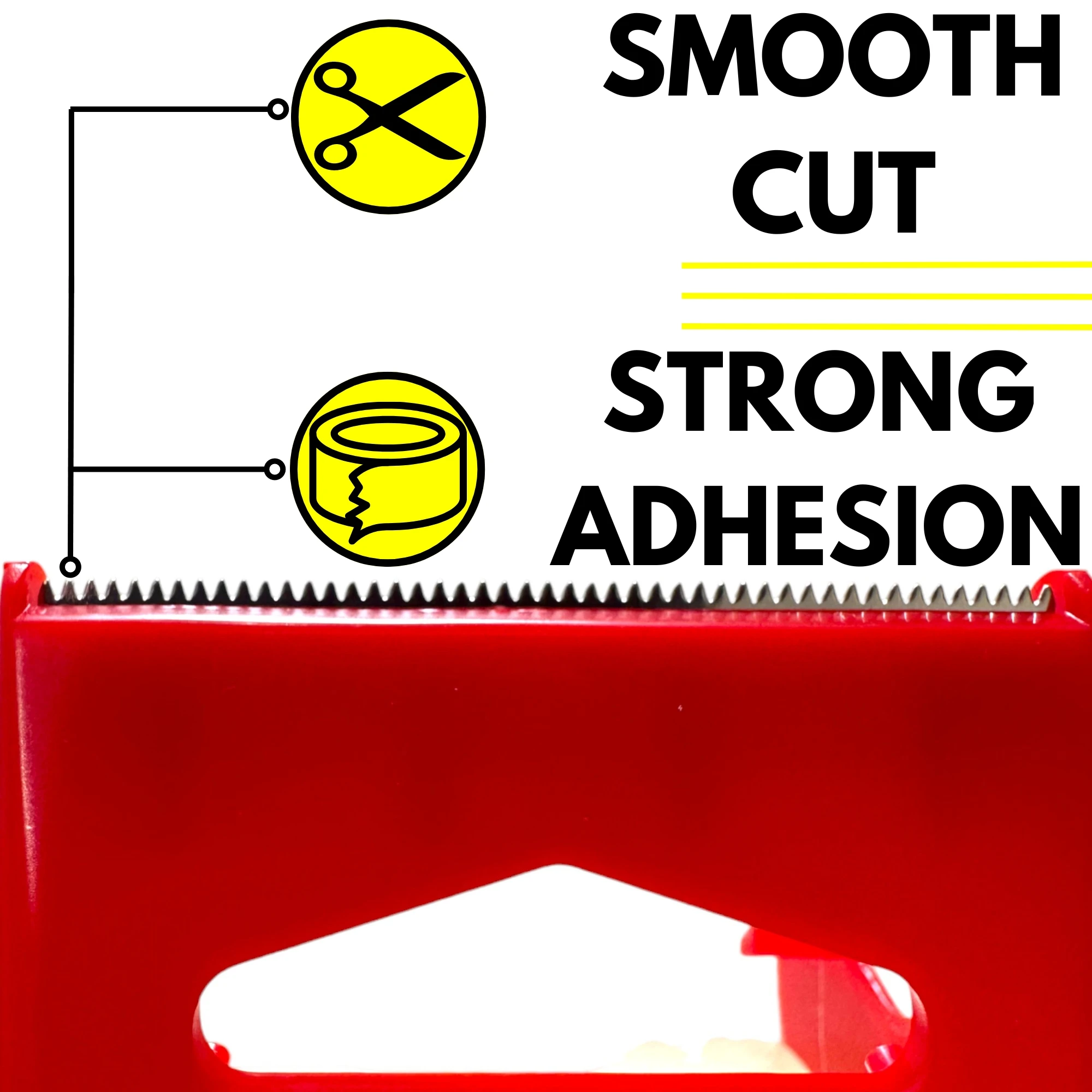 เทปปิดกล่องพร้อมที่ตัด เทปสำหรับการขนส่งแบบเติม - กว้าง 1.88 นิ้ว x ยาว 23 หลา x แกนขนาด 1.5 นิ้ว