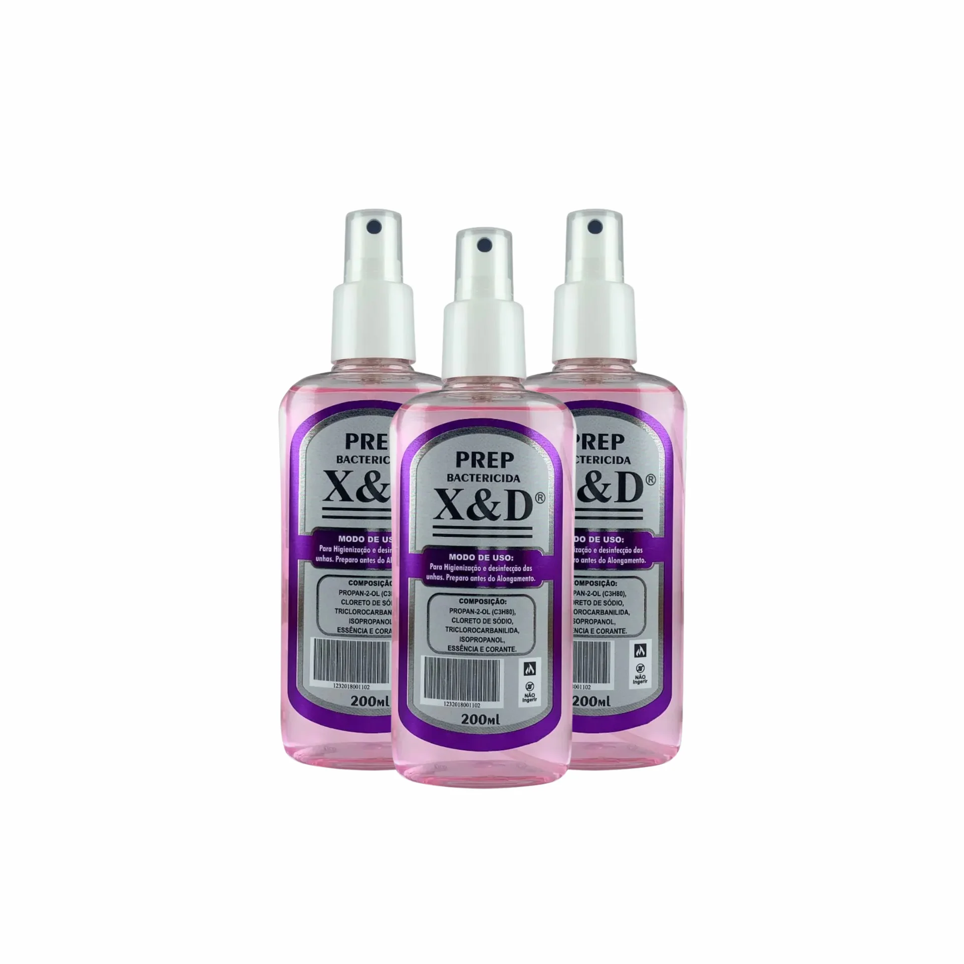 3 Units Prep Bactericidal 200ml X & D For Sanitize and Protect Nails