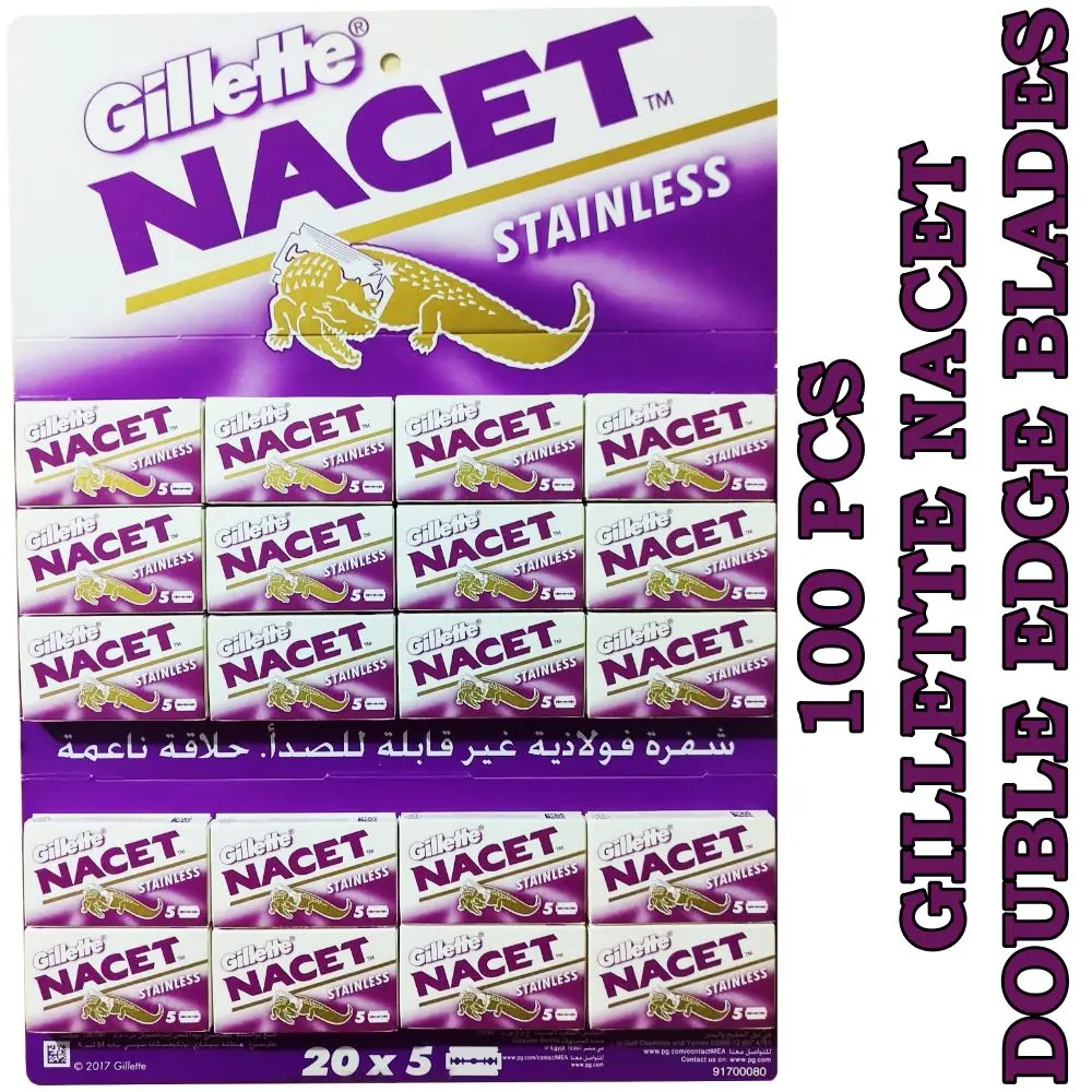 Nacet Double Edge Razor Blades 1 Pack / 100 Pcs