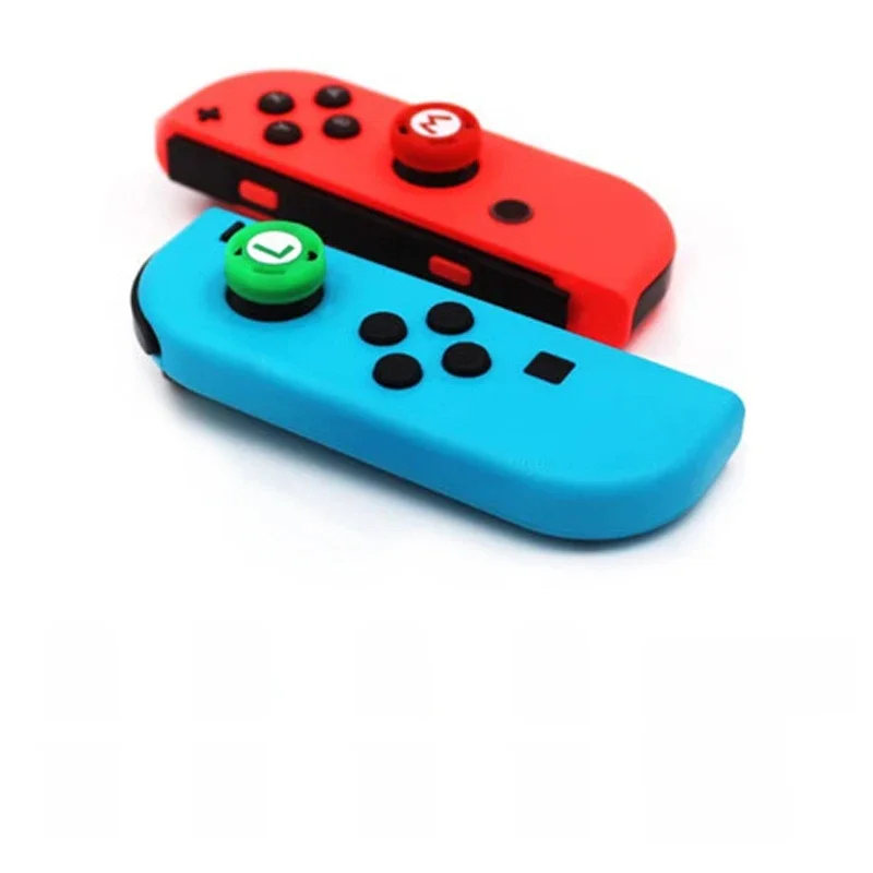 Silicone macio Cute Cartoon Thumb Stick Grips Cap para Switch, Joy Con Controller, Capa Joystick NS