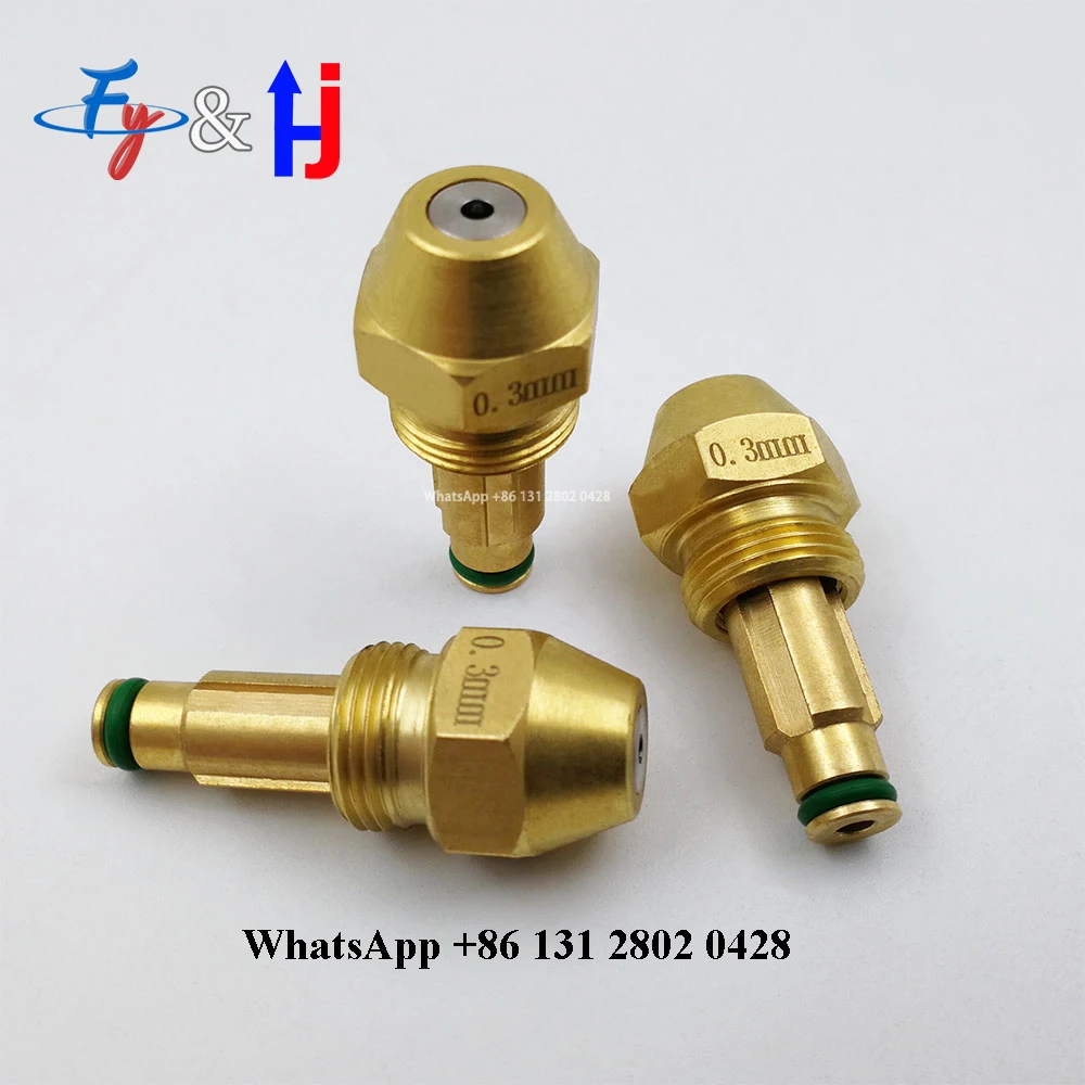 Brass Siphon Waste Oil Burner Nozzle, Diesel Heavy Fuel Jet, Cone Spray, Air Atomizing, Industry Boiler Combustion Injector