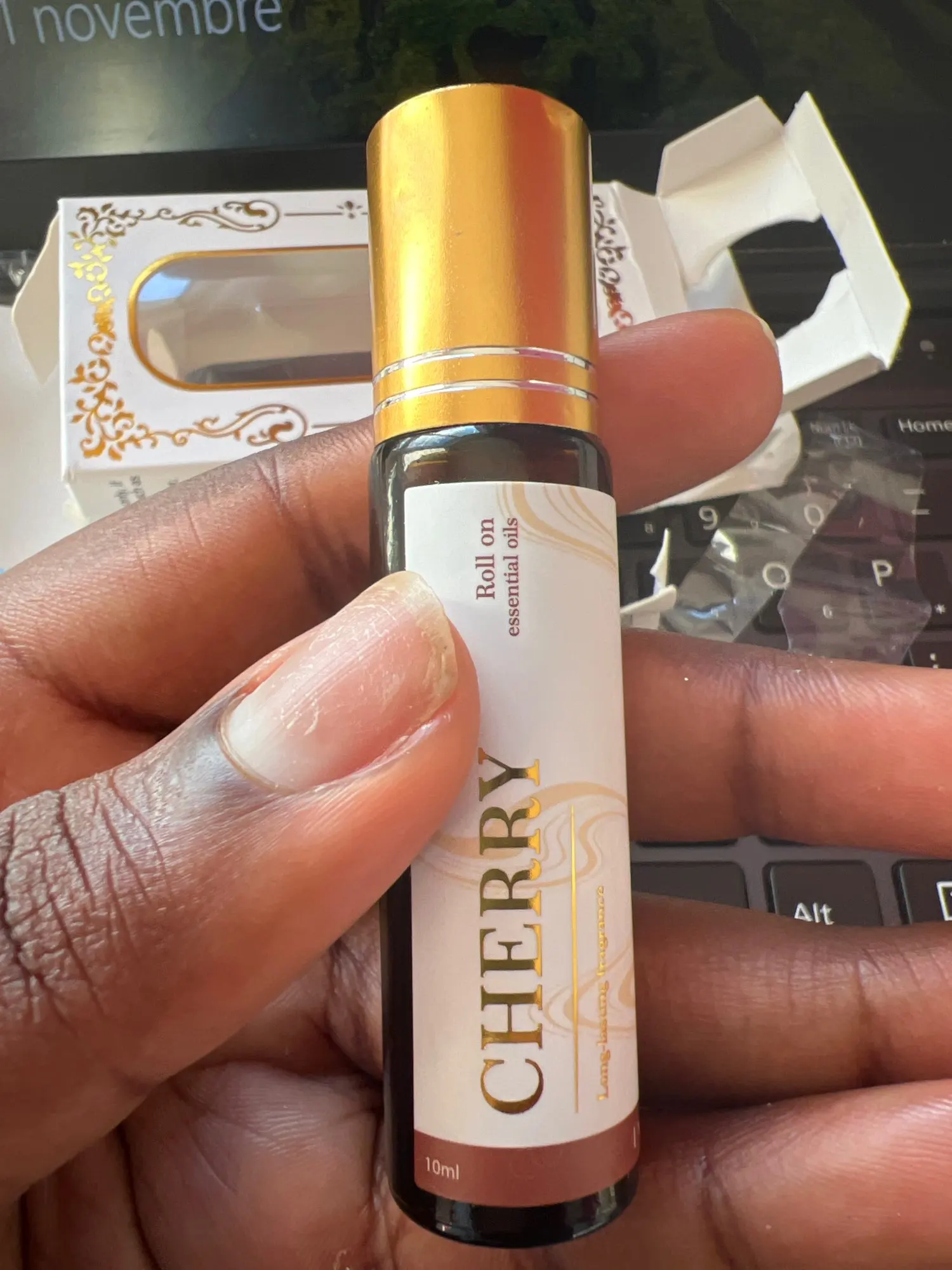 10ml Cherry Roller Essential Oils Women's perfume Massage body oils Skincare Holiday gifts Nail care Moisturizing photo review