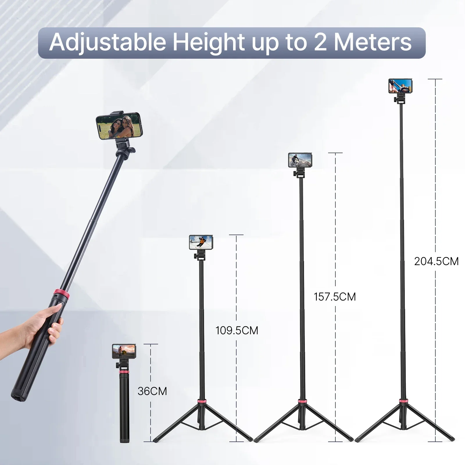 Portable Universal Tripod Aluminum Alloy Lamp Holder Support LT028 Fill Light Light Camera Action Camera