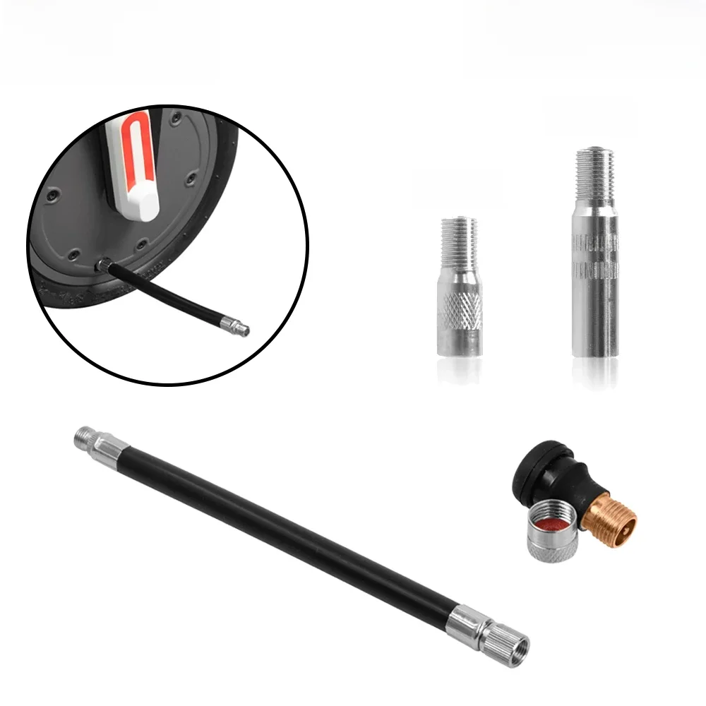 Adaptateur de Valve, pompe à Air de roue, buse étendue, tuyau, Valve de gaz en cuivre pour Xiaomi M365 Pro 1s Pro2 Mi3, accessoires pour Scooter électrique