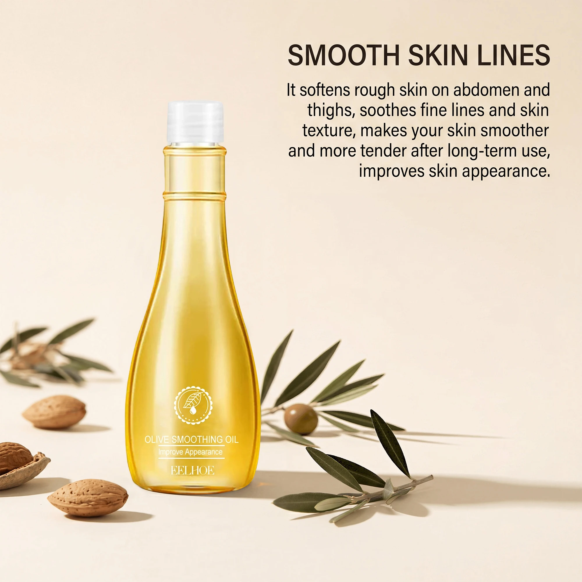Vitamin E Olive Skin Smoothing Oil Rosemary Extract Deeply Nourishing Hydrating Soothing Dryness Softening Rough Texture Improving Elasticity Gentle Moisturizing Body Oil