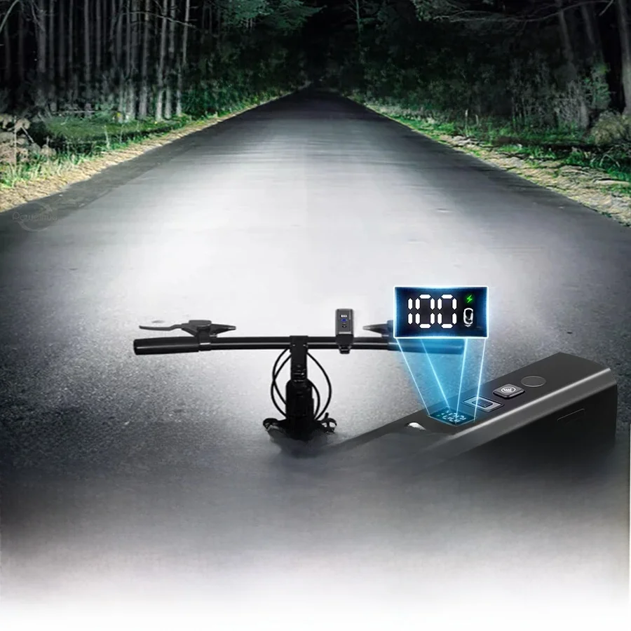 AliExpress NONE 5000Lumen Bicycle Light 2600mAh Bike Headlight Flashlight Handlebar USB Charging MTB Road Cycling Highlight OLED Power Display