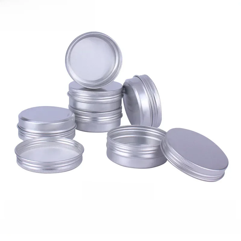 5g 10g 15g 20g 30g 40g 50g 60g 80g 100g 50 Stuks Zwart Aluminium Tin Potten Met Venster Lippenbalsem Container Lege Kaars Potten Metalen Containers Thee Blikjes verpakking - afbeelding 2