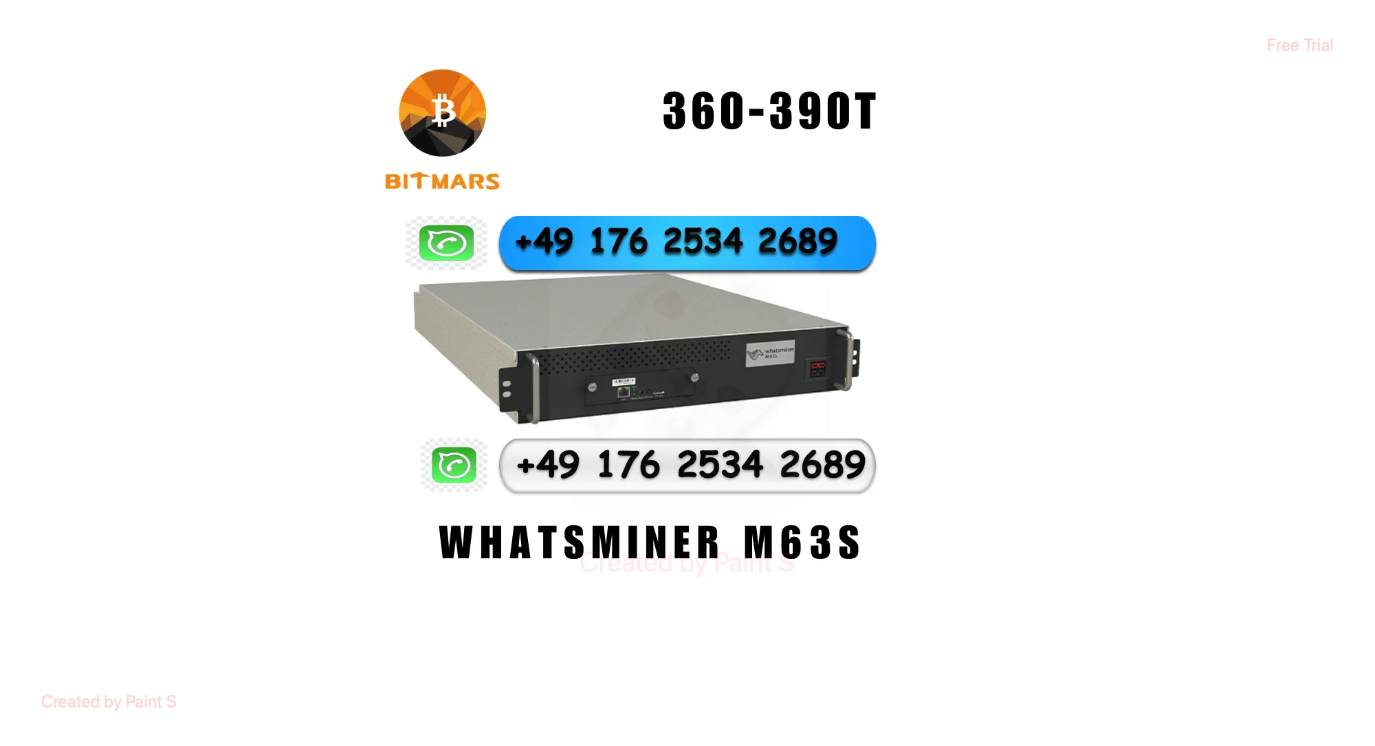 

H ! СКИДКА НОВЫЙ Whatsminer Hydro M63S 360T 390T 18,5J/TH 7215W Машина для майнинга биткойнов с высоким содержанием хешрейта Btc Майнер с водяным охлаждением