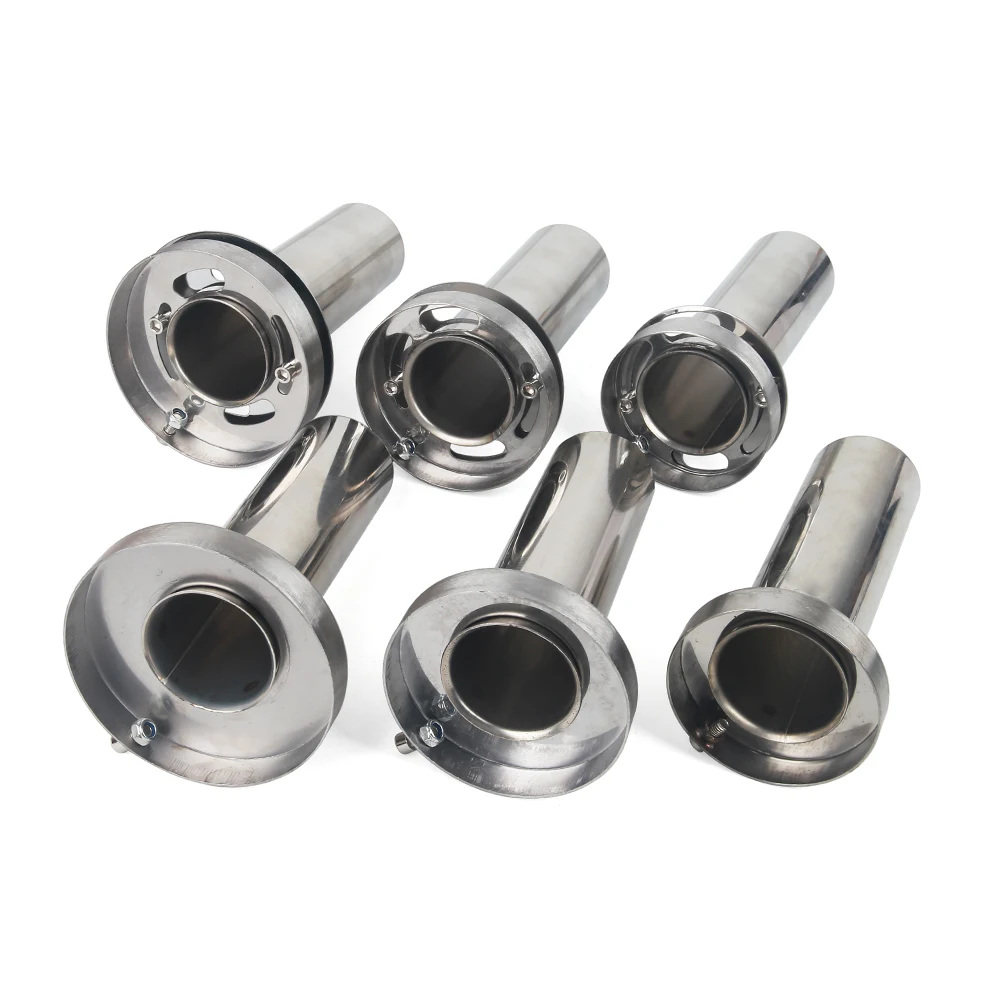 Edelstahl 3,5'' / 4'' / 4,5'' Runder Auspuff-Endschalldämpfer Abnehmbarer oder Nicht-abnehmbarer Innen-Schalldämpfer – Detail 2